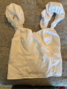 A&F White Strap Crop Top